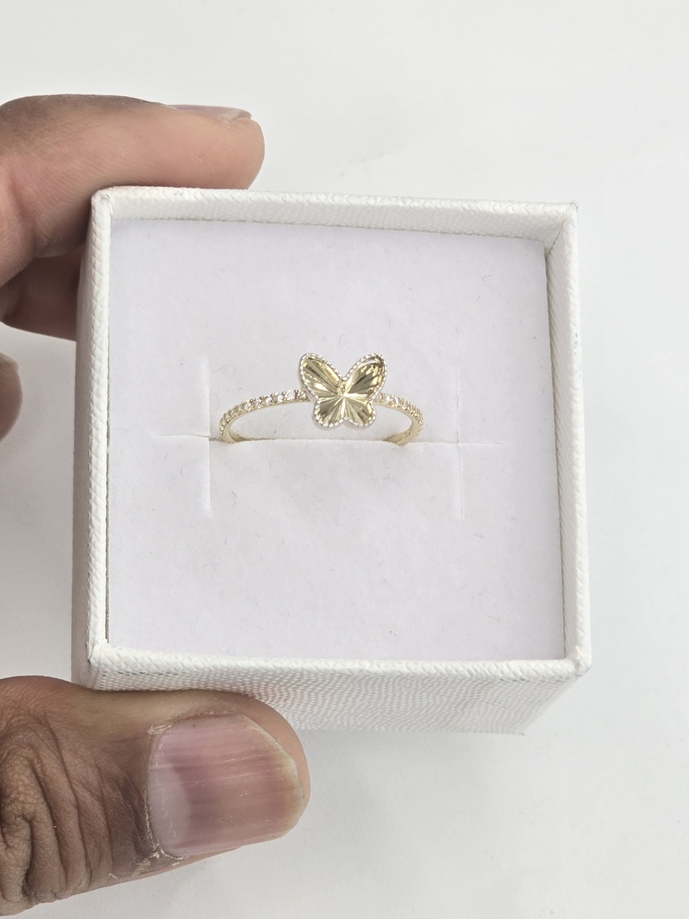10kt Real Gold Butterfly Ring For Women